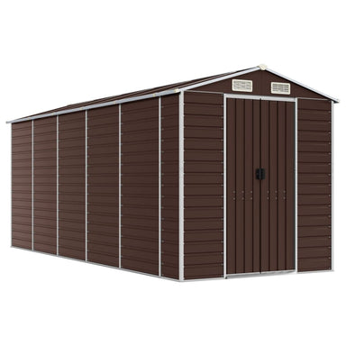 Tuinhuis Bruin 191x470x198 cm Gegalvaniseerd Staal