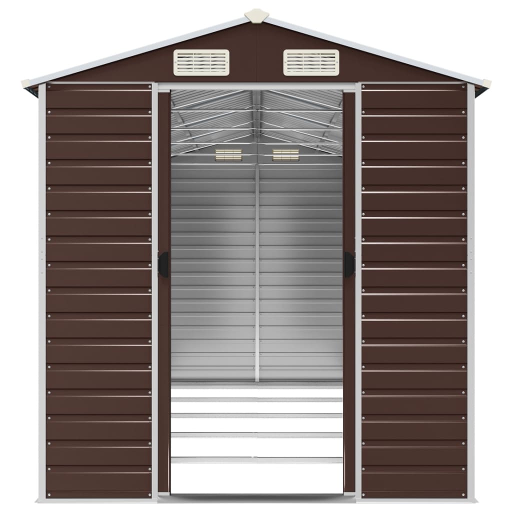 Tuinhuis Bruin 191x470x198 cm Gegalvaniseerd Staal