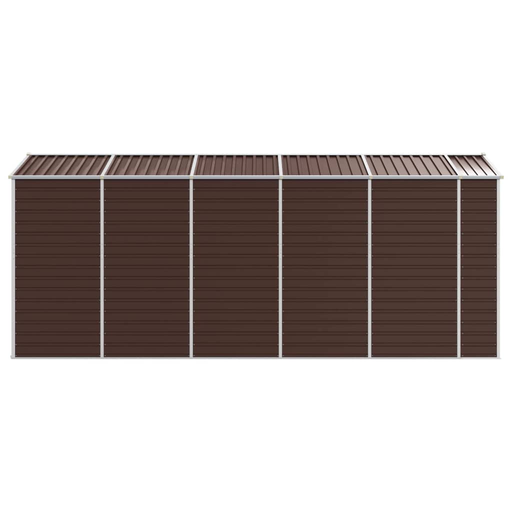 Tuinhuis Bruin 191x470x198 cm Gegalvaniseerd Staal