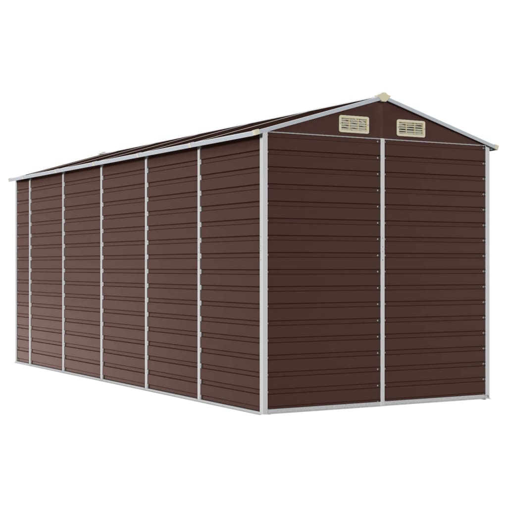 Tuinhuis Bruin 191x470x198 cm Gegalvaniseerd Staal