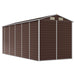 Tuinhuis Bruin 191x470x198 cm Gegalvaniseerd Staal
