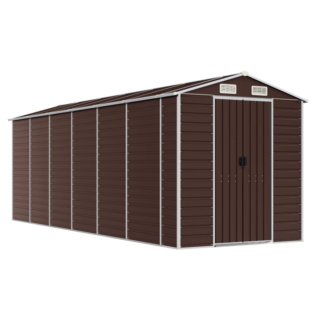 Tuinhuis Bruin 191x555x198 cm Gegalvaniseerd Staal