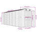 Tuinhuis Bruin 191x555x198 cm Gegalvaniseerd Staal