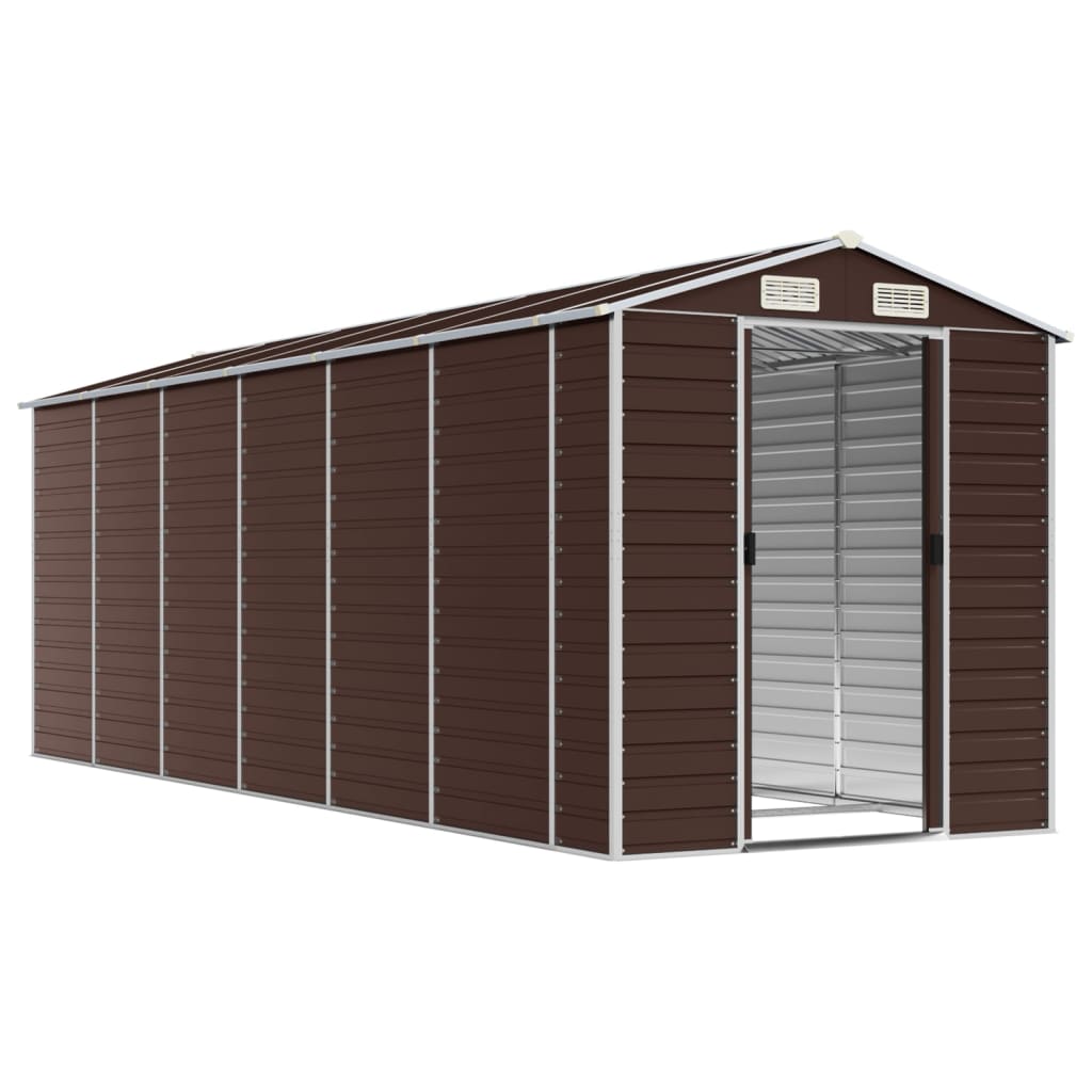 Tuinhuis Bruin 191x555x198 cm Gegalvaniseerd Staal