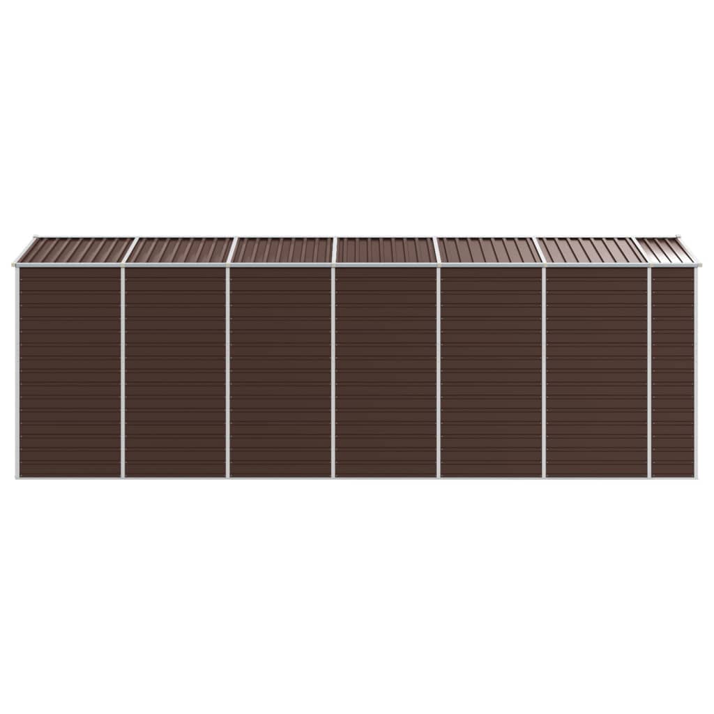 Tuinhuis Bruin 191x555x198 cm Gegalvaniseerd Staal