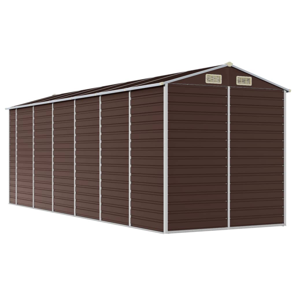 Tuinhuis Bruin 191x555x198 cm Gegalvaniseerd Staal