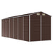 Tuinhuis Bruin 191x555x198 cm Gegalvaniseerd Staal