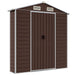 Tuinhuis Bruin 191x555x198 cm Gegalvaniseerd Staal