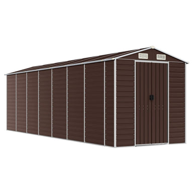 Tuinhuis Bruin 191x640x198 cm Gegalvaniseerd Staal