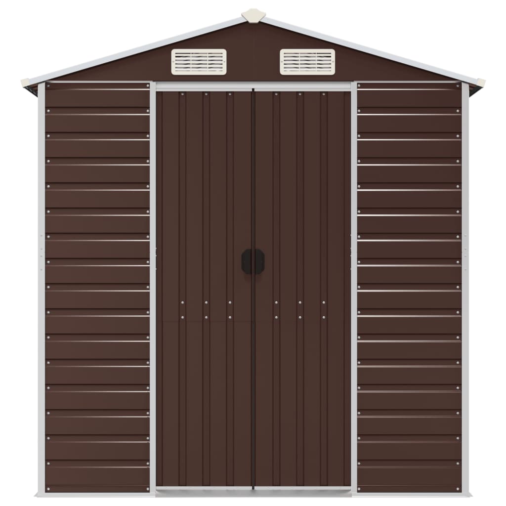 Tuinhuis Bruin 191x640x198 cm Gegalvaniseerd Staal