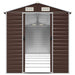Tuinhuis Bruin 191x640x198 cm Gegalvaniseerd Staal