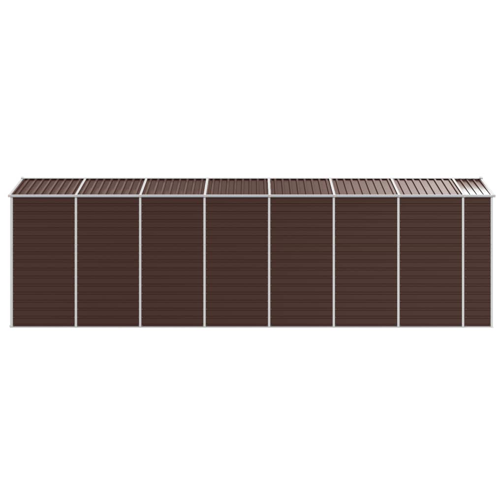 Tuinhuis Bruin 191x640x198 cm Gegalvaniseerd Staal