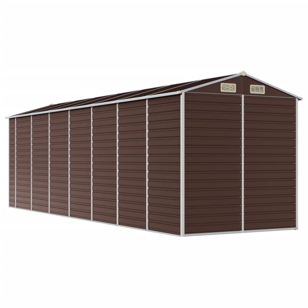 Tuinhuis Bruin 191x640x198 cm Gegalvaniseerd Staal