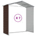 Tuinhuis Bruin 191x640x198 cm Gegalvaniseerd Staal