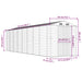 Tuinschuur 191x725x198 cm gegalvaniseerd staal bruin