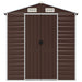 Tuinschuur 191x725x198 cm gegalvaniseerd staal bruin
