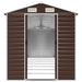 Tuinschuur 191x725x198 cm gegalvaniseerd staal bruin