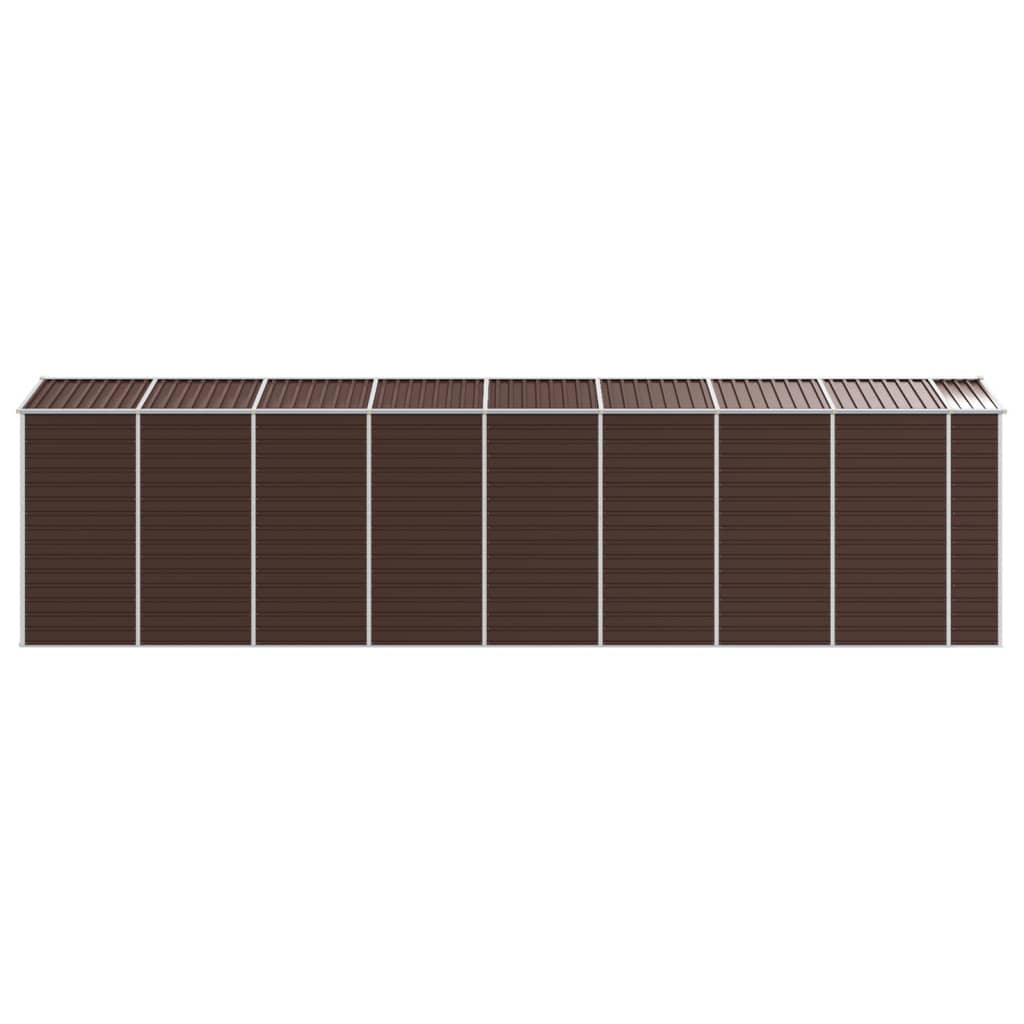 Tuinschuur 191x725x198 cm gegalvaniseerd staal bruin
