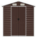 Tuinschuur 191x810x198 cm gegalvaniseerd staal bruin