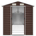 Tuinschuur 191x810x198 cm gegalvaniseerd staal bruin