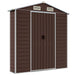 Tuinschuur 191x810x198 cm gegalvaniseerd staal bruin