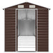 Tuinschuur 191x895x198 cm gegalvaniseerd staal bruin