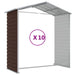 Tuinschuur 191x895x198 cm gegalvaniseerd staal bruin
