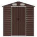 Tuinschuur 191x980x198 cm gegalvaniseerd staal bruin