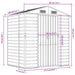 Tuinschuur 191x130x198 cm gegalvaniseerd staal lichtbruin