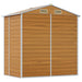 Tuinschuur 191x130x198 cm gegalvaniseerd staal lichtbruin