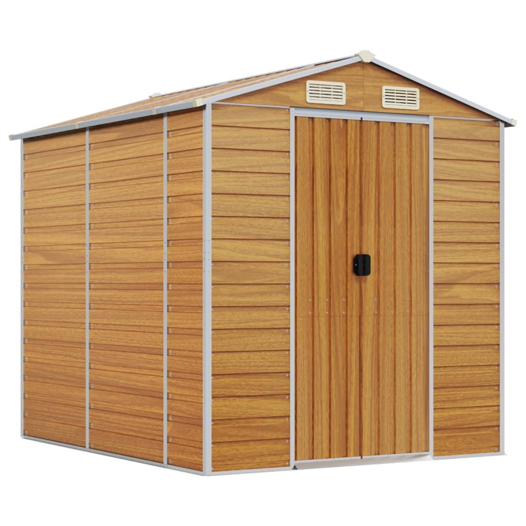 Tuinhuis Lichtbruin 191x215x198 cm Gegalvaniseerd staal