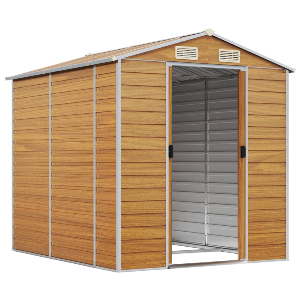 Tuinhuis Lichtbruin 191x215x198 cm Gegalvaniseerd staal