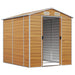 Tuinhuis Lichtbruin 191x215x198 cm Gegalvaniseerd staal