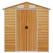 Tuinhuis Lichtbruin 191x215x198 cm Gegalvaniseerd staal