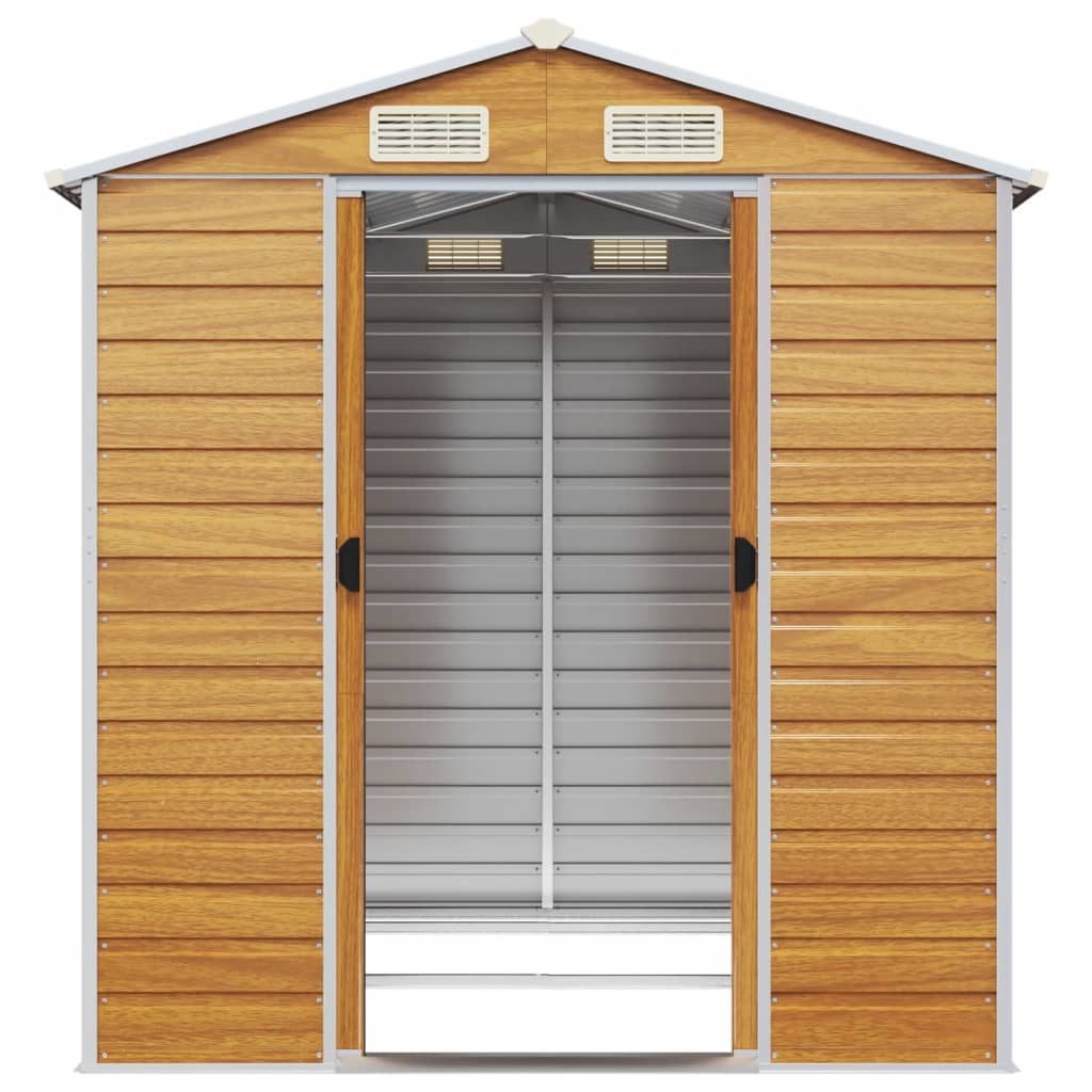 Tuinhuis Lichtbruin 191x215x198 cm Gegalvaniseerd staal