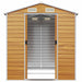 Tuinhuis Lichtbruin 191x215x198 cm Gegalvaniseerd staal