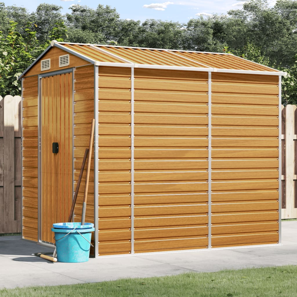 Tuinhuis Lichtbruin 191x215x198 cm Gegalvaniseerd staal
