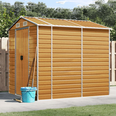 Tuinhuis Lichtbruin 191x215x198 cm Gegalvaniseerd staal