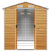 Tuinhuis Lichtbruin 191x300x198 cm Gegalvaniseerd staal