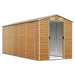 Tuinschuur 191x470x198 cm gegalvaniseerd staal lichtbruin