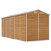 Tuinschuur 191x470x198 cm gegalvaniseerd staal lichtbruin