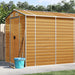 Tuinschuur 191x470x198 cm gegalvaniseerd staal lichtbruin