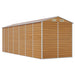 Tuinschuur 191x555x198 cm gegalvaniseerd staal lichtbruin