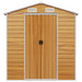 Tuinschuur 191x640x198 cm gegalvaniseerd staal lichtbruin