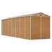 Tuinschuur 191x640x198 cm gegalvaniseerd staal lichtbruin