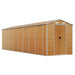 Tuinschuur 191x725x198 cm gegalvaniseerd staal lichtbruin