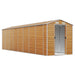 Tuinschuur 191x725x198 cm gegalvaniseerd staal lichtbruin