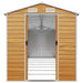 Tuinschuur 191x725x198 cm gegalvaniseerd staal lichtbruin