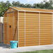 Tuinschuur 191x725x198 cm gegalvaniseerd staal lichtbruin