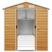 Tuinschuur 191x895x198 cm gegalvaniseerd staal lichtbruin